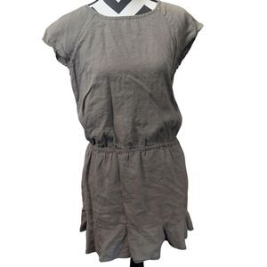 Joie S 100% Linen Ruffle Hem Dress